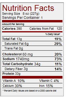 nutrition info