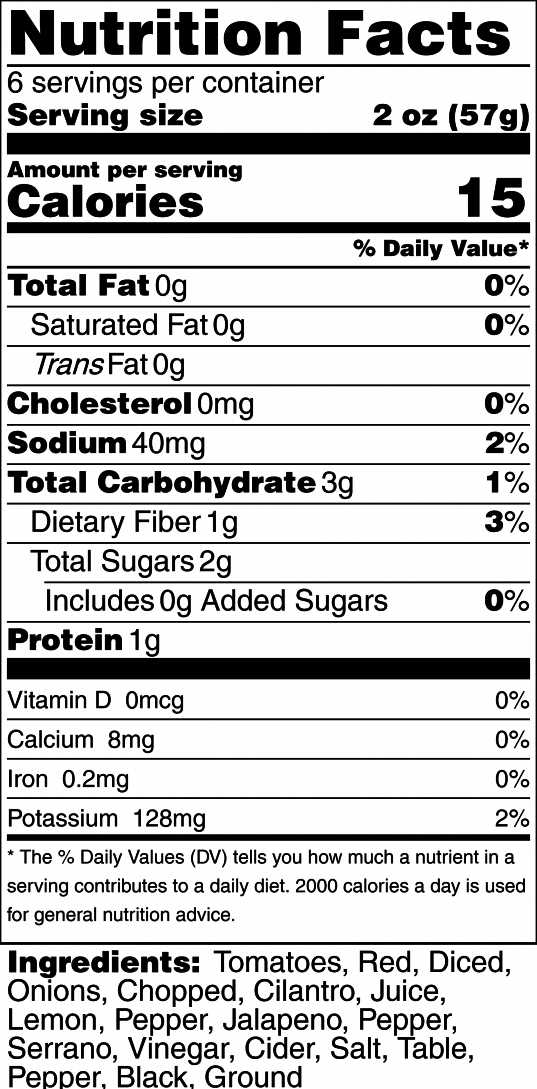 nutrition info