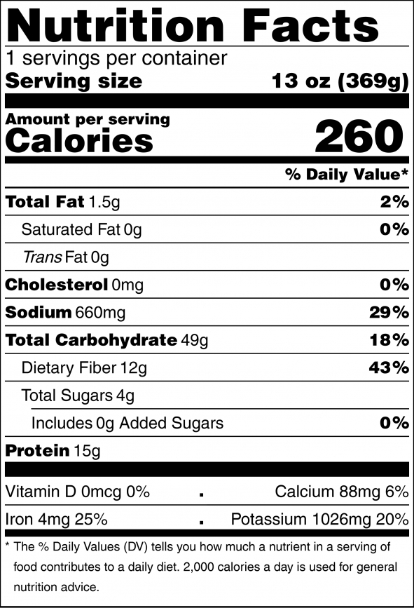 nutrition info